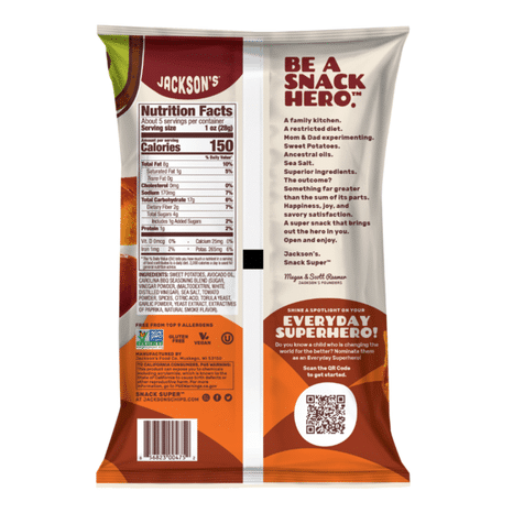 Jackson's Sweet Potato Chips in Avocado Oil, Carolina BBQ