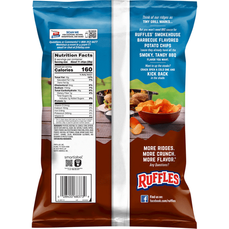 Ruffles Smokehouse BBQ Potato Chips