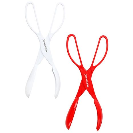 McCormick Plastic Salad Tongs - Red