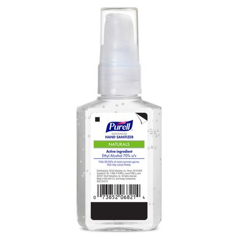 PURELL Advanced Hand Sanitizer Naturals Travel Size Pump