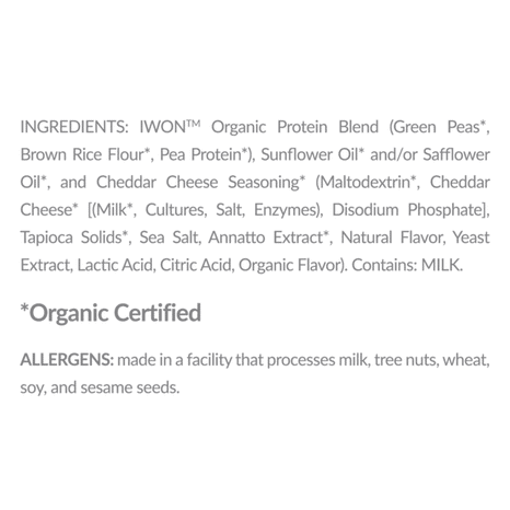 IWON Organics Cheddar Cheese, Organic Protein Puffs