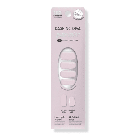 Dashing Diva Glaze Color Semi-Cured Gel Nail Strips - Whisper
