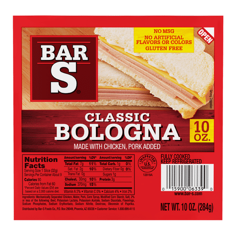 Bar-S Classic Bologna Sliced Deli-Style Lunch Meat