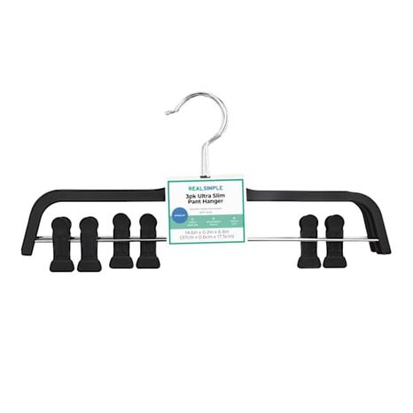 REAL SIMPLE Matte Skirt & Pant Hanger - Black