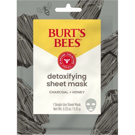 Burt's Bees Detoxifying Charcoal Facial Sheet Mask, Single Use Face Mask