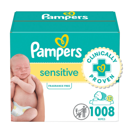 Pampers Baby Wipes Sensitive Perfume Free Pop-Top Packs