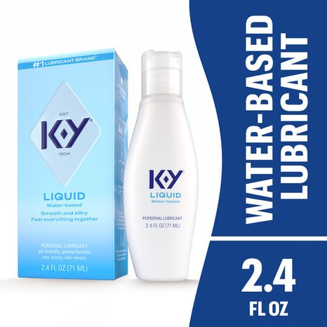 K-Y® Water Based Lube Liquid 2.4 fl oz Adult Toy Friendly Personal Lubricant, pH Balanced, Paraben Free, Latex Condom Compatible