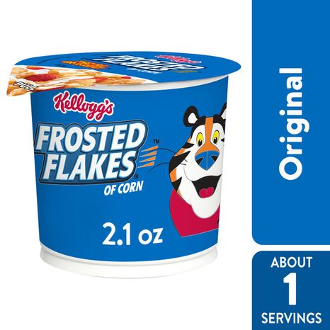 Kellogg's Cold Breakfast Cereal Cup, 8 Vitamins and Minerals, Kids Snacks, Original, Cup (1 Cup)