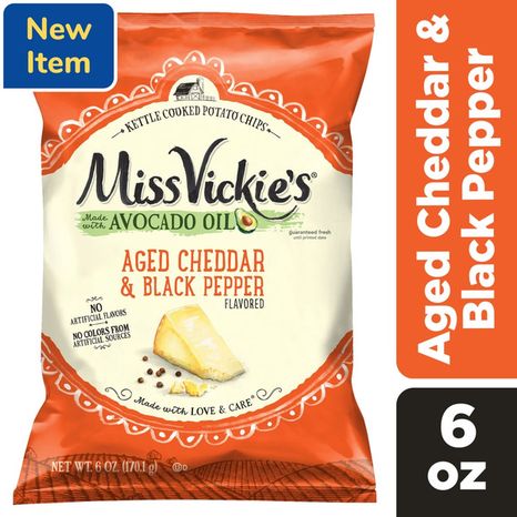 Miss Vickie's Kettle Cooked Aged Cheddar & Black Pepper Flavored Potato Chips