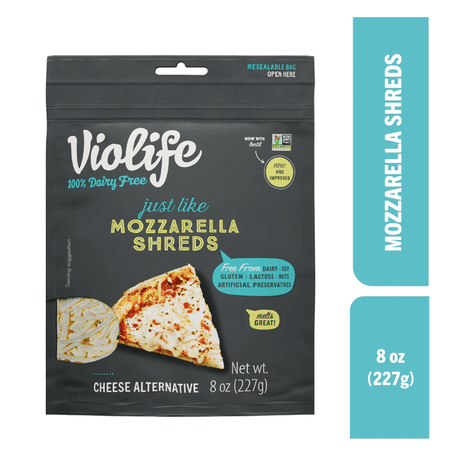 Violife Just Like Mozzarella Shreds Shredded Cheese, Dairy-Free Vegan