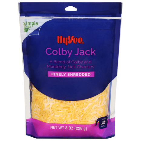 Hy-Vee Cheese, Colby Jack, Finely Shredded