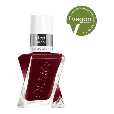 essie Nail polish spiked with style, deep wine red nail polish