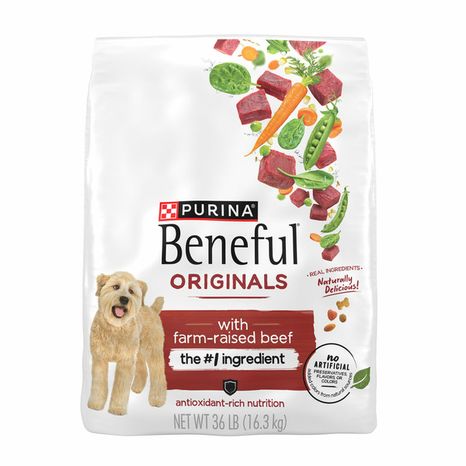 Purina Beneful Originals With Farm-Raised Beef Natural Dog Food Dry Recipe With Added Vitamins, Minerals and Nutrients