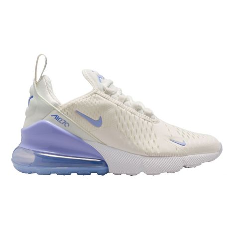 Nike Kids' Grade School Air Max 270 Shoes, Size 4.5, Medium/B - Sail/Light Thistle-Sapphire