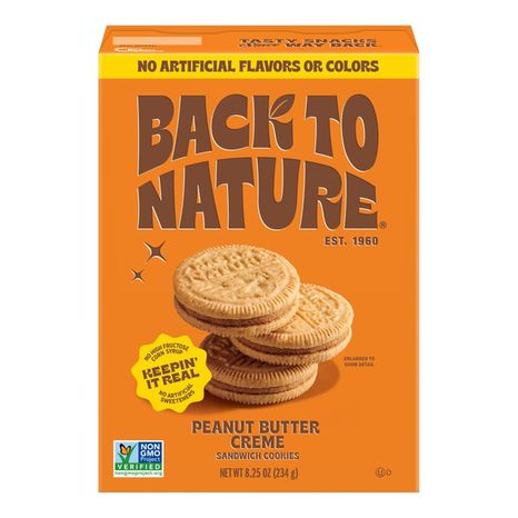 Back to Nature Peanut Butter Creme Sandwich Cookies