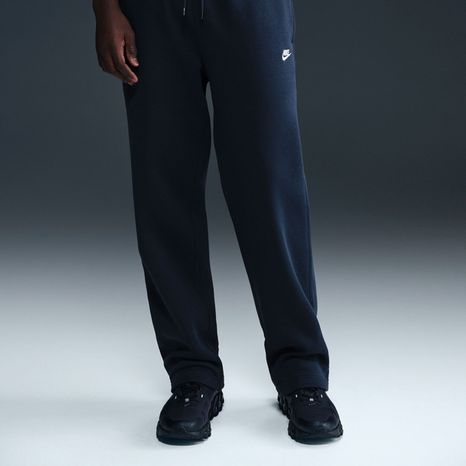 Nike Men's Club Open-Hem Fleece Pants, M - Obsidian