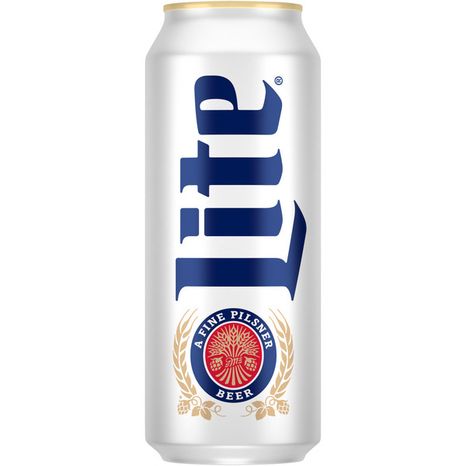 Miller Lite American Light Lager Beer, 4.2% ABV, 24-oz beer can