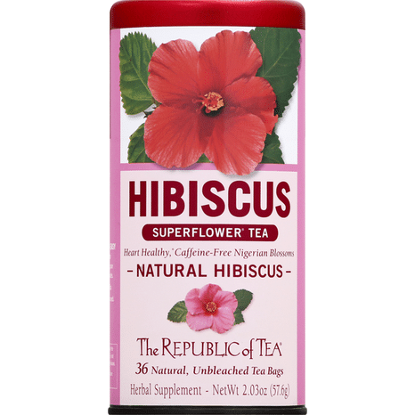 The Republic of Tea Natural Hibiscus SuperFlower Herbal Tea