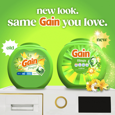 Gain Liquid Washing Detergent pacs, Now with Odor Defense + Color Guard, Original Scent