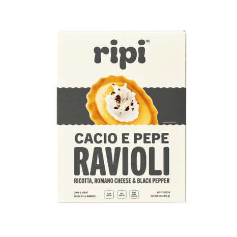 Ripi Cacio e Pepe Ravioli with Black Pepper, Romano & Parmesan Cheese