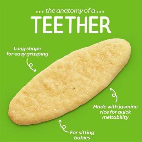 Happy Baby Organics Organics Baby Snacks, Gentle Teething Wafers, Gluten Free & Vegan, Sweet Potato & Banana