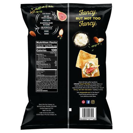 Stacy's Organic Baked Pita Chips, Sea Salt