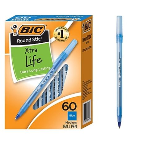 BIC Ball Pens, Xtra Life, Blue Ink, Medium - 1.0 mm