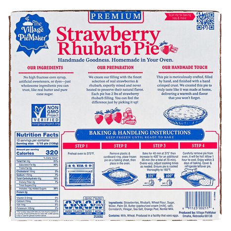 The Village PieMaker Strawberry Rhubarb Pie