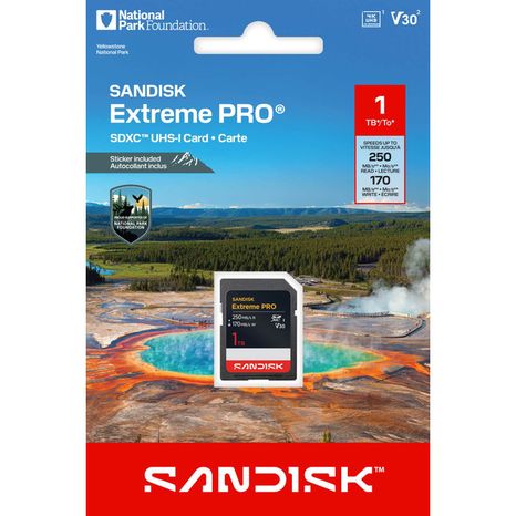 SanDisk Extreme Pro 1TB SDXC UHS-I National Parks Card