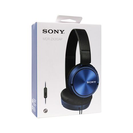 Sony Blue On-Ear Foldable Headphones for Smartphones