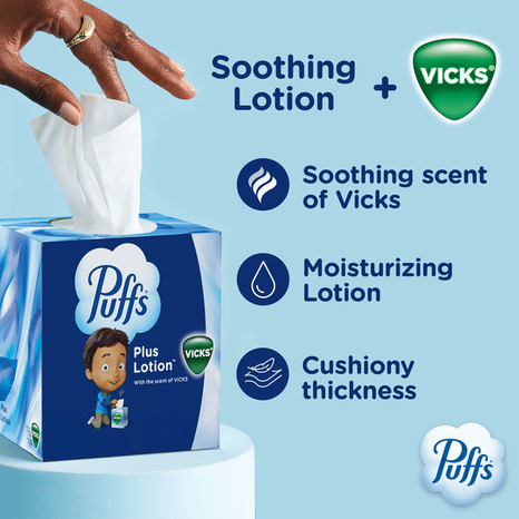 Puffs Plus Lotion with the Scent of Vick's Facial Tissue