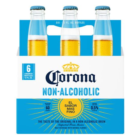 Corona Non-Alcoholic Malt Beverage Mexican Import Brew Bottles