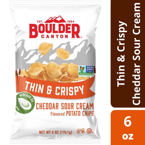 Boulder Canyon Thin & Crispy Cheddar Sour Cream Potato Chips