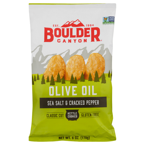 Boulder Canyon Kettle Style Olive Oil Sea Salt & Cracked Pepper Potato Chips
