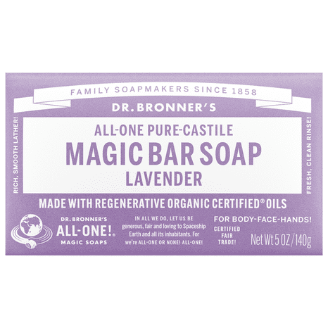 Dr. Bronner's Lavender, Pure-Castile Bar Soap