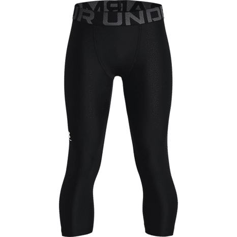 Under Armour Boys HeatGear 3/4 Leggings - 001 Black Pitch Grey - L