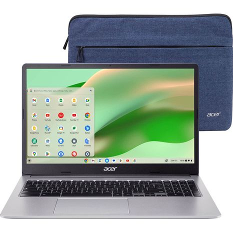 Acer Intel Celeron N4500 Chromebook Full HD Laptop With 15.6" Screen - Silver