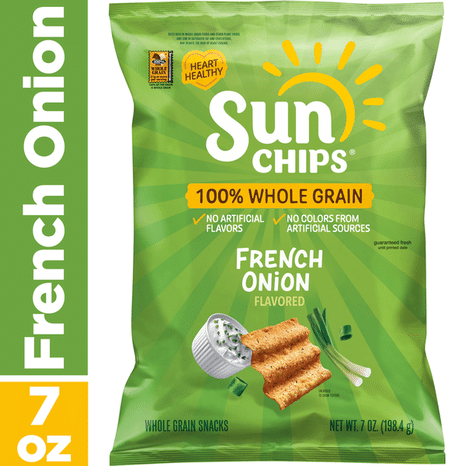 Sun Chips Flavored Whole Grain Snacks, French Onion
