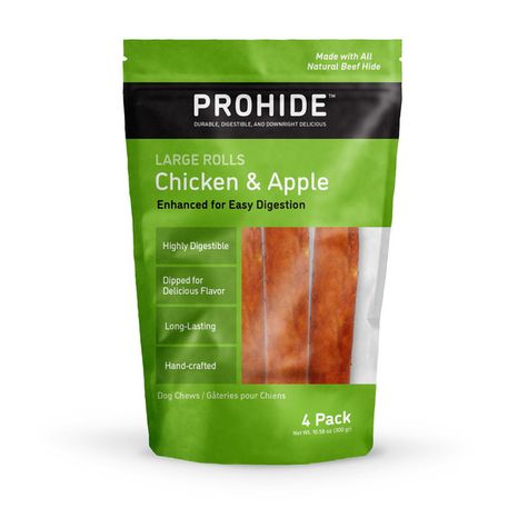 Prohide Chicken & Apple Large Rolls Dog Chews