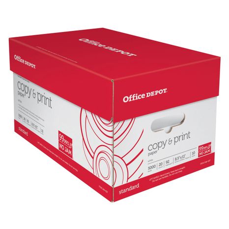 Office Depot 500-Sheets 20-Pound 92-Brightness Copy & Print Paper - White - Letter Size