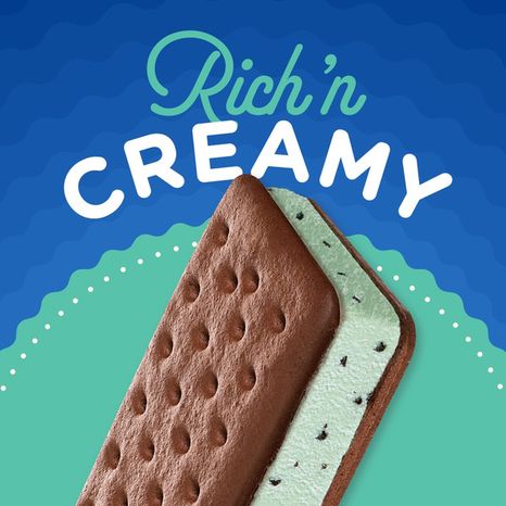 Kroger Mint Chocolate Chip Frozen Dairy Dessert Sandwiches