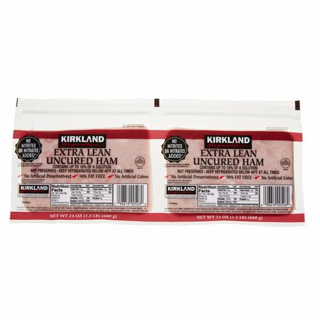 Kirkland Signature Extra Lean Uncured Sliced Ham