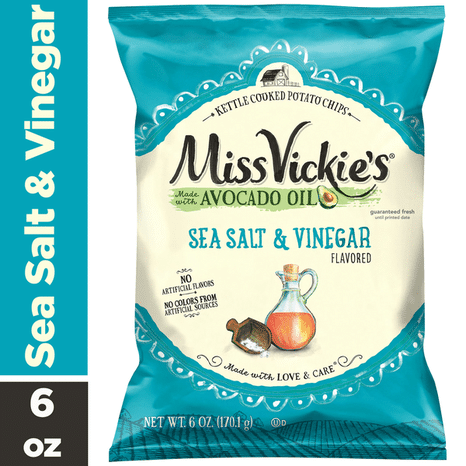 Miss Vickie's Kettle Cooked Potato Chips Sea Salt & Vinegar Flavor