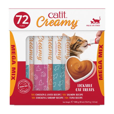 Catit Creamy Lickable Cat Treats Mega Mix