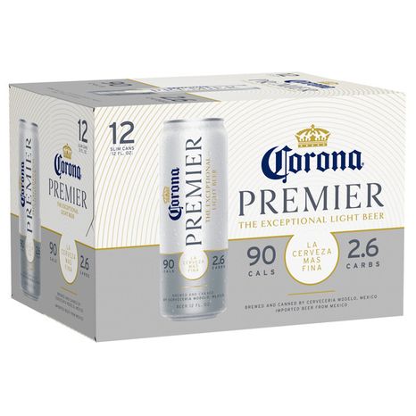 Corona Premier Mexican Lager Import Lower Calorie* Light Beer Cans