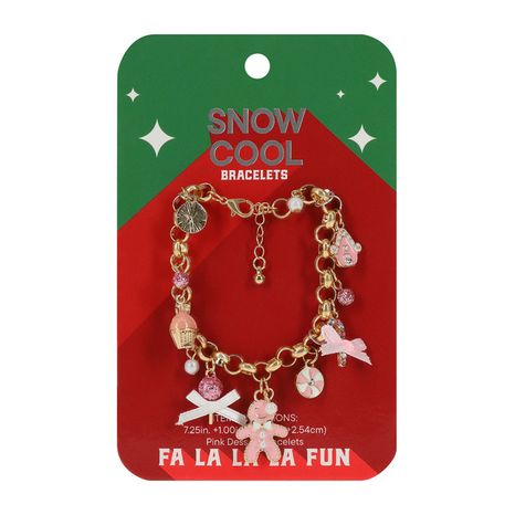 Snow Cool Christmas Novelty Charm Bracelet