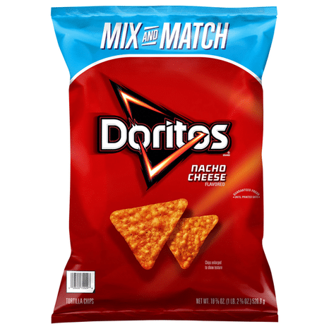 Doritos Tortilla Chips, Nacho Cheese Flavored