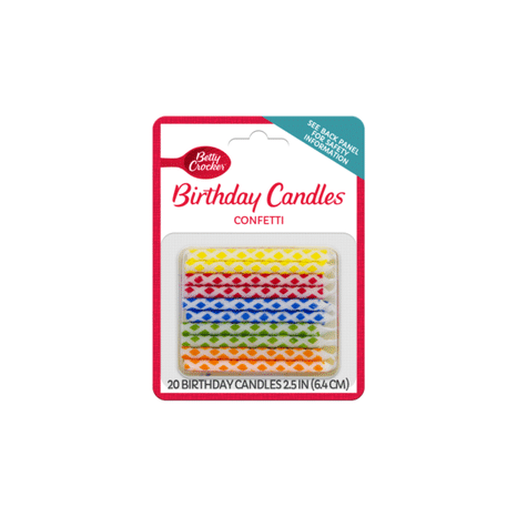 Betty Crocker Birthday Candles, Confetti, 2.5 Inch