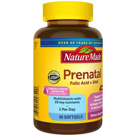 Nature Made Prenatal with Folic Acid + DHA Softgels