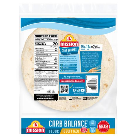 Mission Carb Balance Soft Taco Flour Tortillas